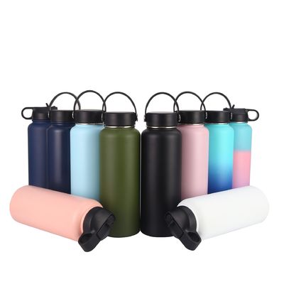 acheter OEM Bouteille d'eau en acier inoxydable à double paroi avec paille 350/550/750/960/1200/1800ML Bouteille d'eau isolée légère pour la randonnée online manufacture