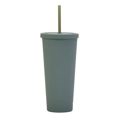 acheter Durable 24 pièces réutilisable en plastique Tumblers tasses de smoothie en plastique avec couvercles et pailles utilisation polyvalente pour les pique-niques mariages Fêtes d'anniversaire online manufacture
