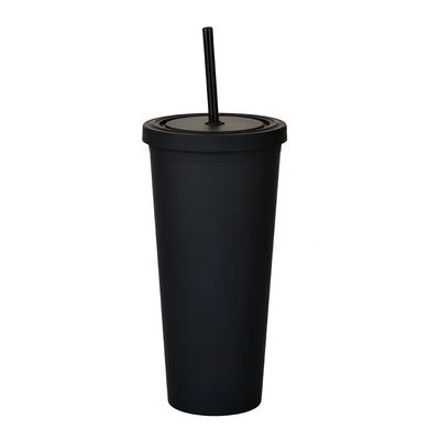 acheter Couleur douceur légère, mince, 22 oz, tampon en plastique clair, double paroi, tampons acryliques à paille, 450/700 ml, conception anti-fuite de grande capacité online manufacture