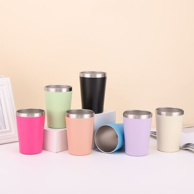 acheter 8oz/12oz personnalisé double mur tasse en acier inoxydable en acier inoxydable étui à vide isolé en plastique sans couvercle BPA facile à nettoyer online manufacture