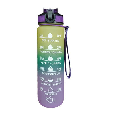 acheter Bouteille d'eau violette bleue 25 oz avec paille Bouteille d'eau motivationnelle personnalisée avec marqueur d'heure Fitness Tracker de perte de poids légère conception durable online manufacture