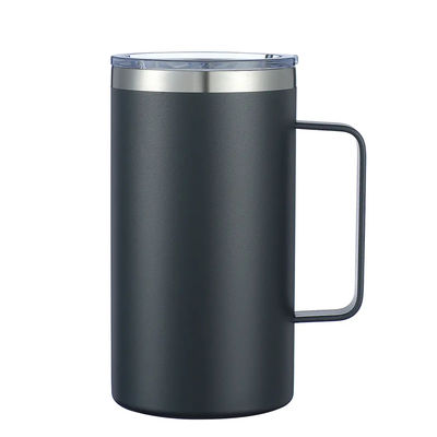 acheter Une tasse de café isolée en acier inoxydable de 12 onces avec poignée à double paroi, une tasse de voyage à vide, une tasse de café avec couvercle coulissant. online manufacture