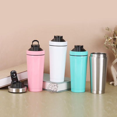 acheter Bouteille de shaker à double section en acier inoxydable portable avec balance pour gym online manufacture
