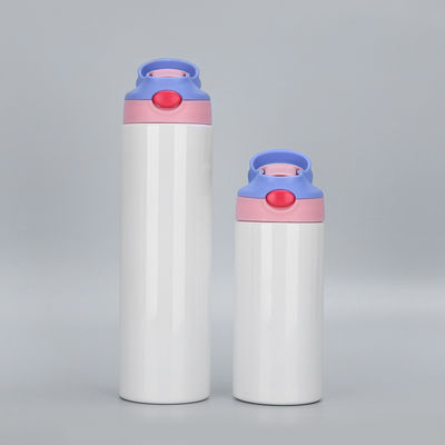 acheter 12oz Kids Slim Tumbler Sublimation en acier inoxydable Tumbler vide avec un clic Pop Up Paille et poignée tasses de sublimation pour les boissons online manufacture