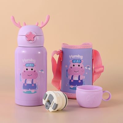 acheter Délices de tous les jours Bouteille d'eau isolée en acier inoxydable avec tasse, paille et sac 500 ml online manufacture