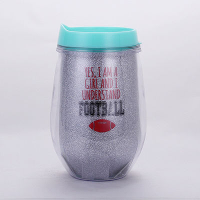 acheter 300ml Coupe en plastique en forme d'oeuf à double couche avec paille en forme de U online manufacture
