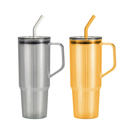 acheter Coupe à main unique personnalisable de 40 oz poupe à paille de grande capacité portable en plastique pour l' extérieur et les voyages online manufacture