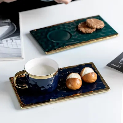 acheter Elegante sophistiquée esthétique de style nordique Luxe tasse de café en céramique avec plaque online manufacture