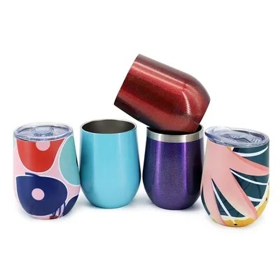 acheter Gobelet isolé sous vide en forme d’œuf de 12 oz Gobelet à vin en acier inoxydable personnalisé avec couvercle étanche gardant la boisson chaude froide 3-6 heures Conception attentionnée online manufacture