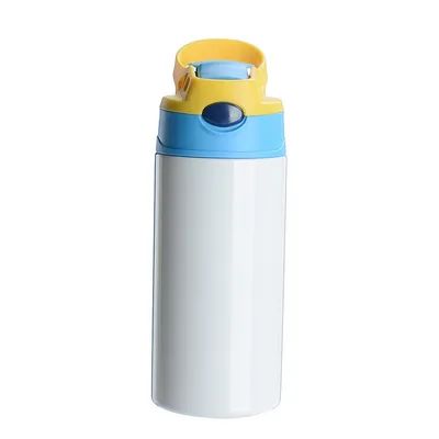 acheter 12 oz enfants tumbler de sublimation 8 Pack enfants tumbler de sublimation blanc avec un clic pop-up paille et poignée pour le transfert de chaleur enfants tasses de sublimation pour les boissons de jus de lait fabrication en ligne