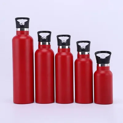 acheter Camping et randonnée Hydratation Cantines 3 couvercles Étroit Couvercle à paille Proof de fuite Vacuum isolé en acier inoxydable chaud et froid Doubles murs Sports Bouteille d'eau de minuit Noir 32 oz online manufacture