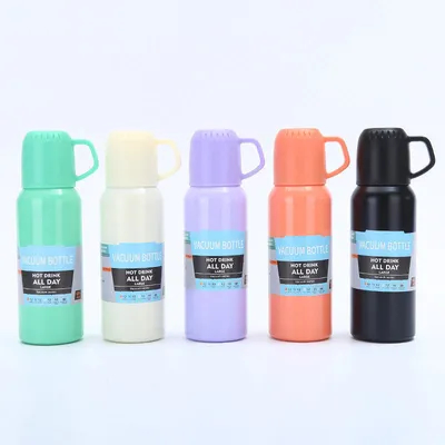 acheter Bouteille d'eau isolée sous vide Thermo avec tasse 648ml / 22oz en acier inoxydable Bouteilles d'eau thermique Thermo Bouteille d'eau Thermo pour boissons chaudes et froides online manufacture