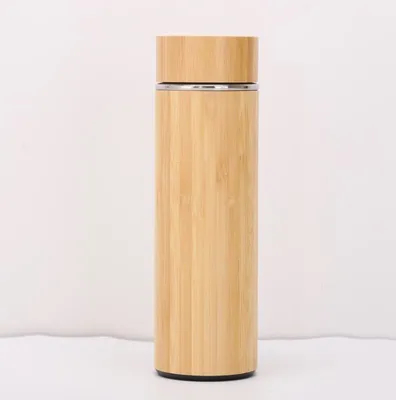 acheter Tablette de voyage en bambou isolée avec filtre à infuser Manche pour le café chaud ou le thé froid Set cadeau de tasse de café en acier inoxydable pour les amateurs de thé Maintient les boissons chaudes plus longtemps online manufacture
