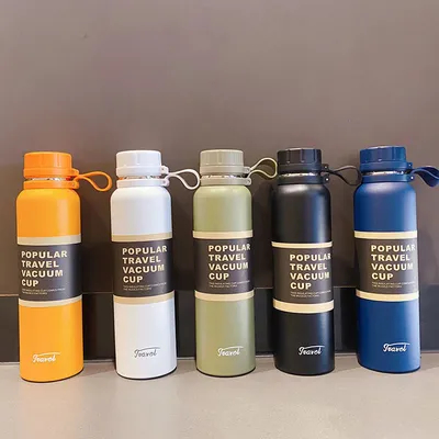 acheter Bouteille à vide pour enfants en plein air Logo personnalisé exclusif Grande capacité Bouteille d'acier inoxydable portable Bouteille d'eau de sport fabrication en ligne