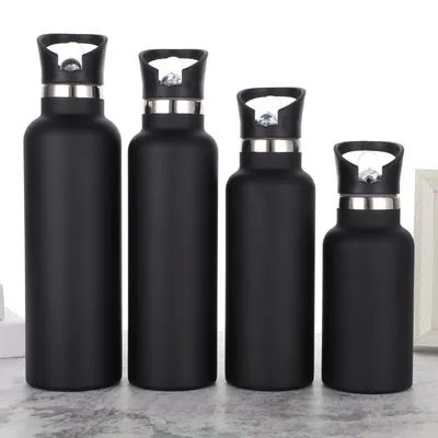 acheter 25 oz Hydro Double Bouteille d'eau en acier inoxydable Bouteille de morsure Vapeur supérieure sous vide isolé Proof de sueur Proof de fuite Sports Thermos Standard Bouche 25 oz BPA-Free fabrication en ligne