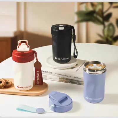 acheter Tuberculeuse étanche au laser gravée en acier inoxydable étanche à la coulée tasse de café vis de haut Tuberculeuse de café pour le camping Voyage Randonnée sportive active fabrication en ligne