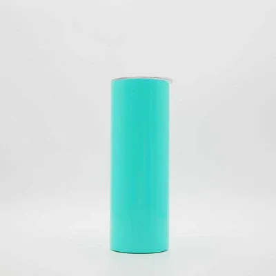 acheter 20 oz avec couvercle et paille Slim Tumbler isolé poudre mince revêtue de double paroi aspirateur isolé café tumbler pour les boissons chaudes froides online manufacture