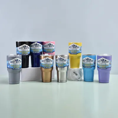 acheter Magic Mountain Tumbler avec couvercle et paille, 30 oz en acier inoxydable en vrac, double paroi à vide isolation tasse de café pour les boissons froides et chaudes, voyage thermique Tumblers tasse online manufacture