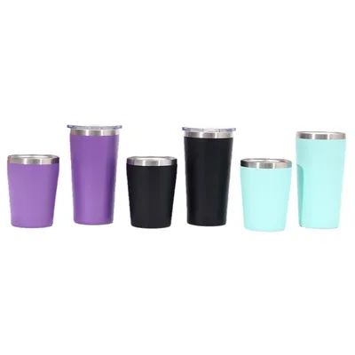 acheter 8 oz/12 oz double paroi en acier inoxydable tasse de voyage thermique écologique Friendly isolé bouteille à vide étanche au déversement avec laser / 3D / Silk-Screen Logo fabrication en ligne
