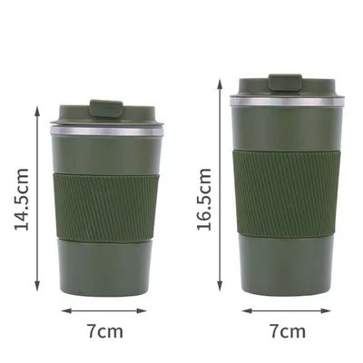 acheter Portable 12 oz 17 oz Eco-friendly 304 étui de voyage en acier inoxydable pour le café étui isolé sous vide pour toutes les boissons chaudes ou glacées fabrication en ligne