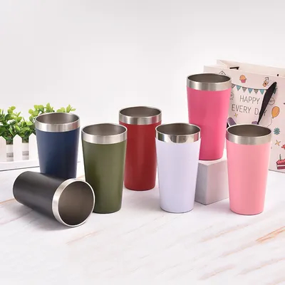 acheter 12 oz Tumbler en acier inoxydable Tumbler en vrac à vide isolée double paroi Travel Tumbler avec couvercle et paille fabrication en ligne
