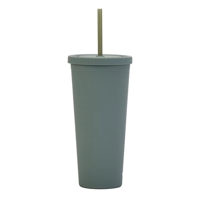 acheter Durable 24 pièces réutilisable en plastique Tumblers tasses de smoothie en plastique avec couvercles et pailles utilisation polyvalente pour les pique-niques mariages Fêtes d'anniversaire online manufacture