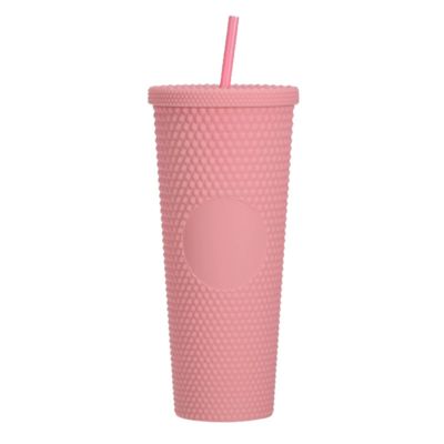 acheter 710ml Large Capacity Double-layer Plastic Straw Cup Factory Direct Supply Creative Portable Durian Prickly Diamond Style fabrication en ligne