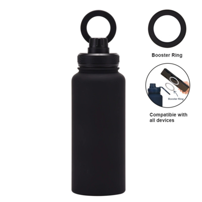 acheter New Cross-border Mobile Phone Magnetic Stand Water Cup Outdoor Large-capacity 1L Insulated Cup Stainless Steel Sports Water Bottle fabrication en ligne
