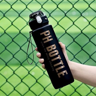 BPA Free 1000ml 1 litre Bouteille d'eau avec paille Pour les adultes Couleur dégradée 32 onces Grande capacité Beaucoup de couleurs réutilisables Sans odeur