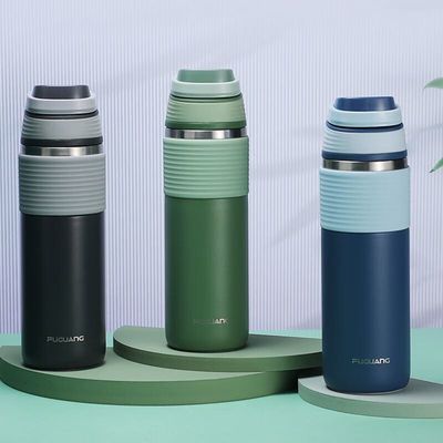 Bouteille d'acier inoxydable 316 anti-fuite 500 ml avec poignée Bouteilles d'eau en métal personnalisées Faciles à nettoyer avec une large bouche