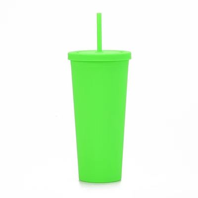 Logo personnalisé polyvalent Bpa Gratuit 24 Oz Tumblers en plastique mat double paroi tasse acrylique 450/700ml éco-amicale lave-vaisselle sûre facile à nettoyer