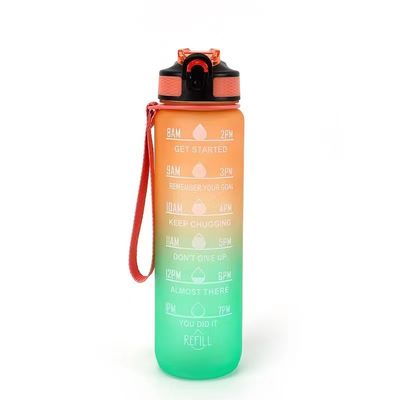 Grande capacité élégant réutilisable écologique 1 litre bouteille d'eau salle de sport bouteille d'eau en plastique à l'épreuve des fuites et un clic ouvrir logo personnalisé