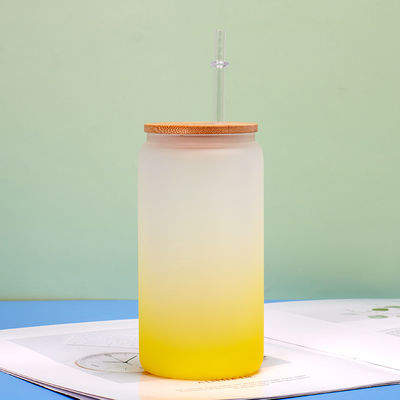 Bottle à eau en verre 18 oz en verre couleur réutilisable Coupes en verre en verre 4 paquets