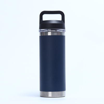 Bouteille d'eau standard en acier inoxydable de 27 oz Bouteille à vide à double paroi avec poignée de transport confortable Eau chaude froide 24 heures pour le gymnase Voyage Exercice en plein air