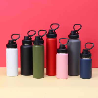 32 OZ Bouteille d'eau isolée Violet Grand métal isolée en acier inoxydable Bouteille d'eau de sport grande Bouteille d'eau de voyage avec 2 couvercles Bouteille thermique isolée