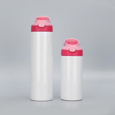 12 Oz Pour les enfants Sublimation Tumbler Sublimation Sippy Cup Blanc en acier inoxydable Sublimation Bouteilles d'eau vierges à double paroi isolées pour les enfants Tumbler pour les voyages