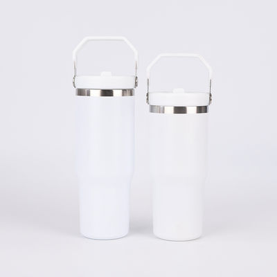20 oz Tumbler avec poignée, Tumbler isolé avec couvercle et flip paille étanche à double paroi en acier inoxydable Vacuum Voyage tasse de café bouteille d'eau isolée Thermal Cup
