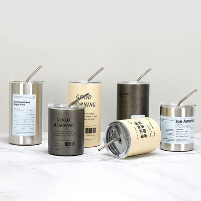 Vente à chaud Camping Oem Esthétique Voyage tasse à café en acier inoxydable Thermos Coupe avec paille