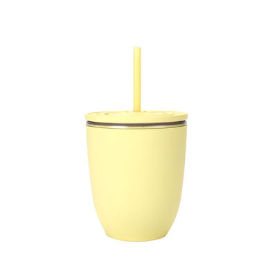 Coupe en plastique à double couche transfrontalière d'été légère de grande capacité portable en caoutchouc recouvert de véhicule Coupe de paille glacée montée