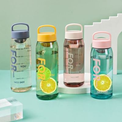 Bouteille d'eau en plastique de 50 oz 700 ml, fleur, thé, bouteilles d'eau en plastique personnalisées en vrac avec impression de logo pour sports, bureaux, maisons