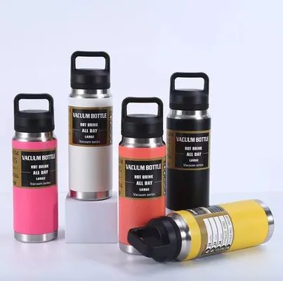 600/800/1100ML Sports en plein air Bouteille d'eau de randonnée en acier inoxydable légère à double paroi Bouteille d'eau en acier inoxydable Easy Chug Design