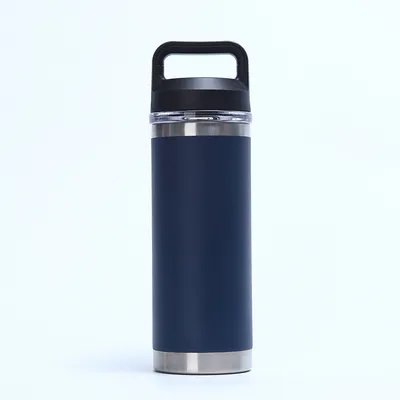 Bouteille d'eau standard en acier inoxydable de 27 oz Bouteille à vide à double paroi avec poignée de transport confortable Eau chaude froide 24 heures pour le gymnase Voyage Exercice en plein air