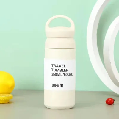 Coupe de style japonais Kinto Tumbler réutilisable en acier inoxydable isolé Voyage Café Bouteille d'eau Poignée de vide Flasque thermos