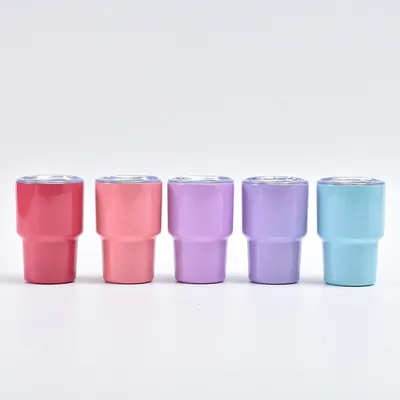 3 oz de mini-boîtes de verre avec paille et couvercle, 24 paquets de verres sublimation en acier inoxydable pour les mariages, bar à cocktails de whisky avec paille et couvercle.