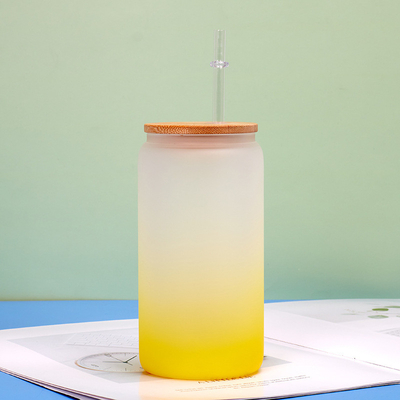 Bottle à eau en verre 18 oz en verre couleur réutilisable Coupes en verre en verre 4 paquets